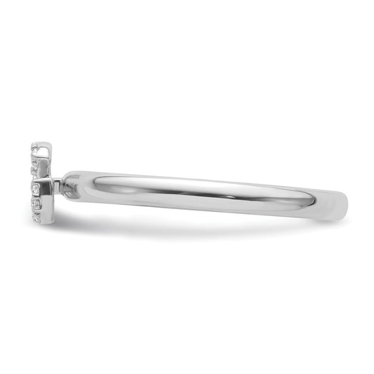 Buy Stylish 14K White Gold Diamond Initial G Stackable Ring - Affordable Luxury