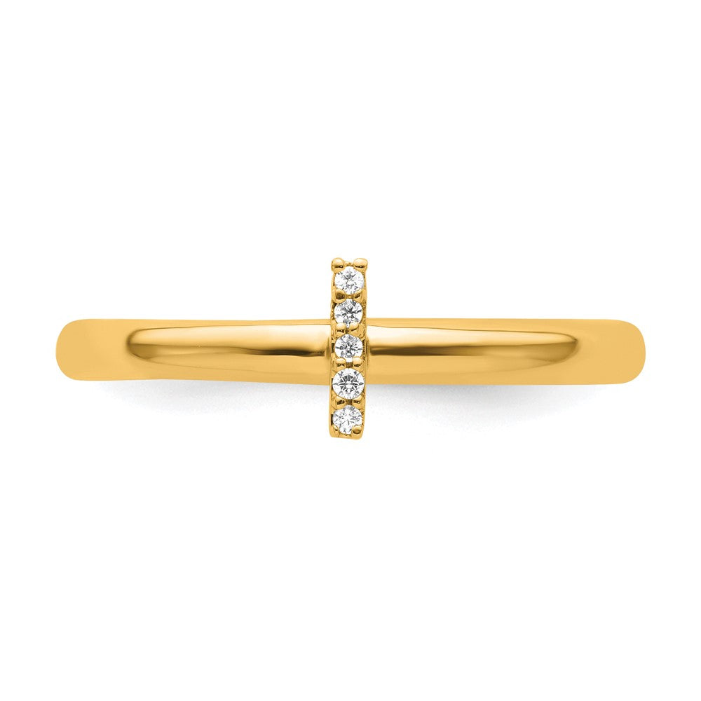Shop 14K Gold Stackable Diamond Initial "I" Ring - Stylish Luxury Design