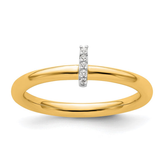 Shop 14K Gold Stackable Diamond Initial "I" Ring - Stylish Luxury Design
