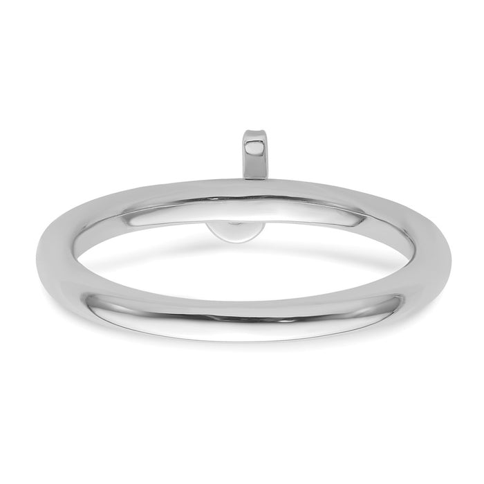 Shop Stylish 14K White Gold Diamond Initial J Stackable Ring - Affordable Luxury!-4