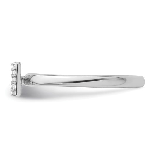 Buy Exclusive 14K White Gold Diamond Initial "M" Stackable Ring - Stylish Value