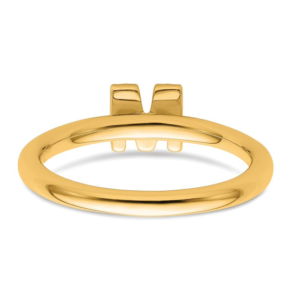 Buy Stylish 14K Gold Stackable Diamond Initial "M" Ring - Luxury Value!