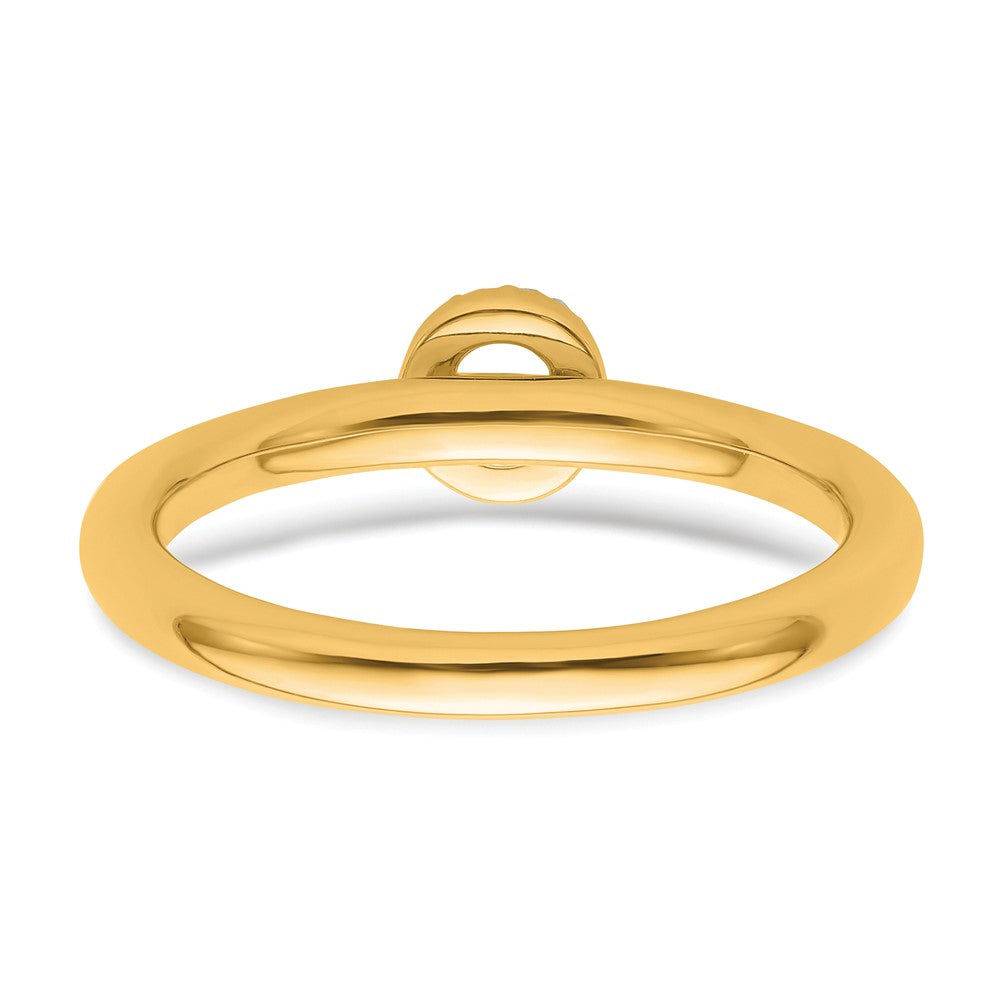 Shop 14K Gold Stackable Diamond Initial "O" Ring - Stylish and Affordable Luxury!