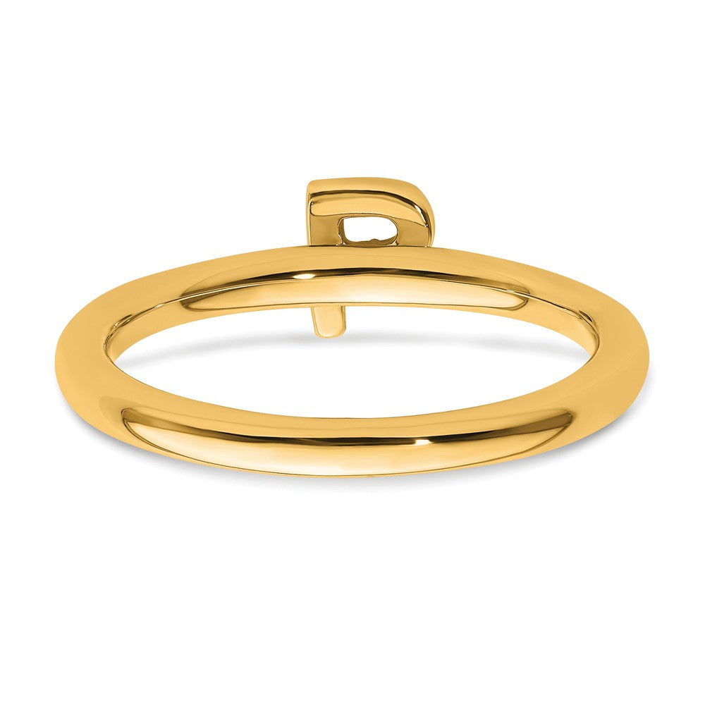 Buy Stylish 14K Gold Stackable Diamond Initial P Ring - Affordable Luxury