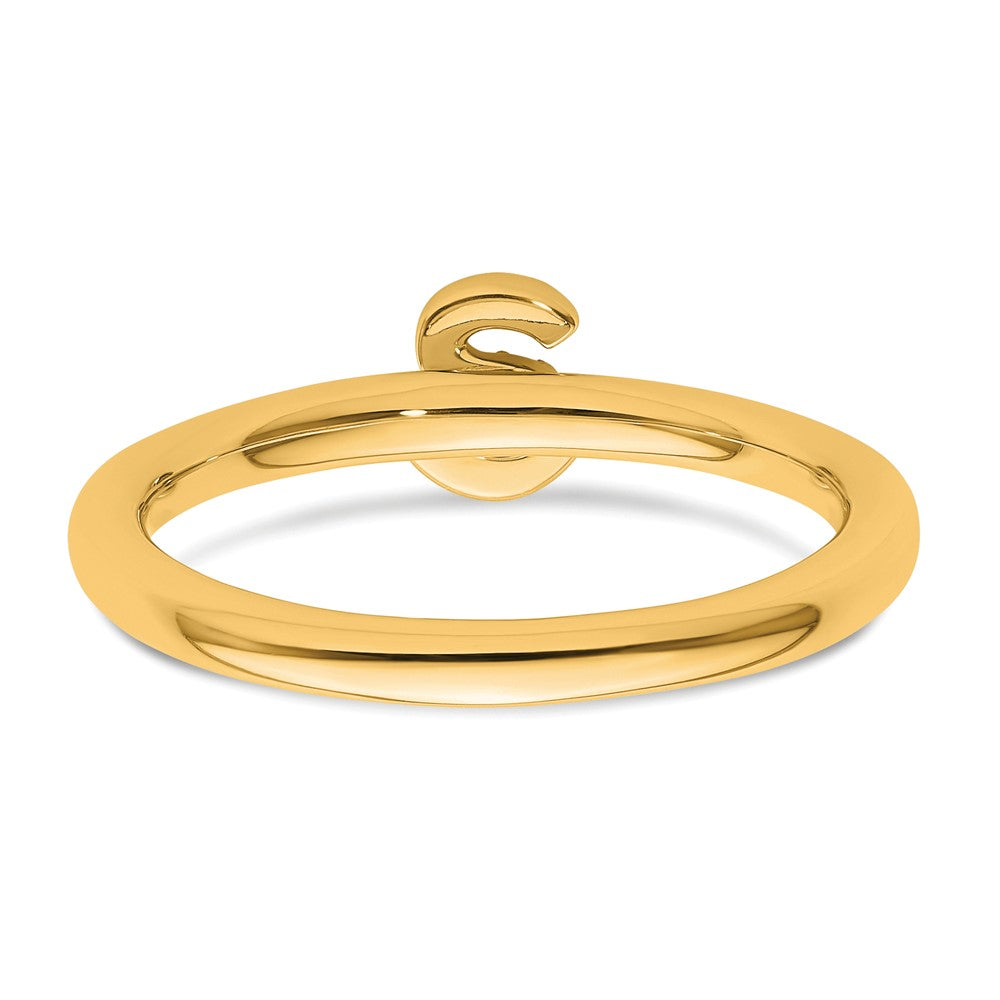 Shop Stylish 14K Gold Stackable Diamond Initial S Ring - Affordable Luxury!