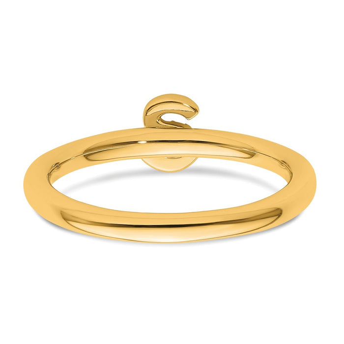 Shop Stylish 14K Gold Stackable Diamond Initial S Ring - Affordable Luxury!-4