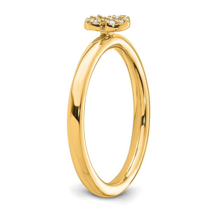 Shop Stylish 14K Gold Stackable Diamond Initial S Ring - Affordable Luxury!-5