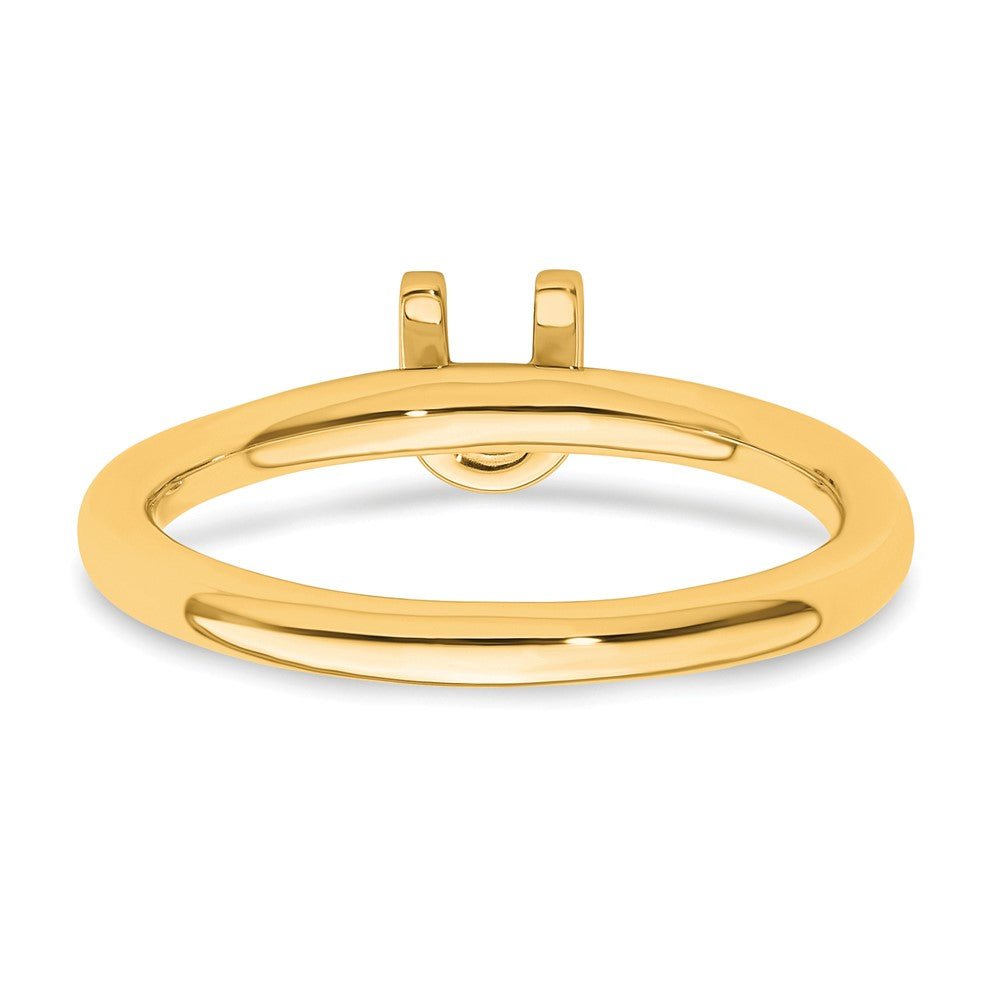 Shop Stylish 14K Gold Stackable U Initial Diamond Ring - Affordable Luxury Design
