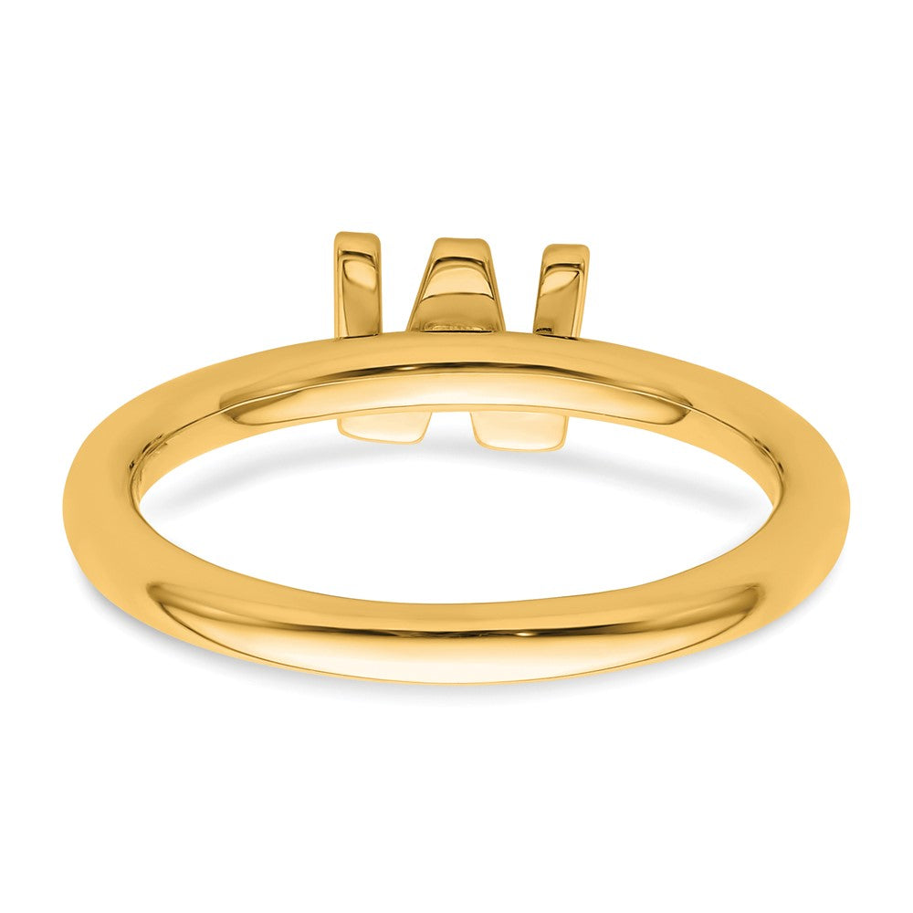 Shop High-Quality 14K Gold Stackable Diamond Initial "W" Ring - Stylish Value!