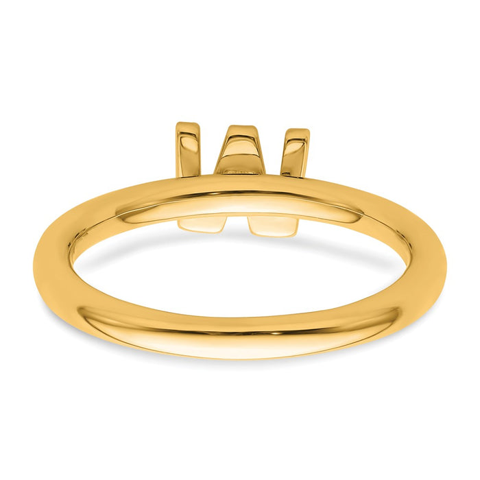Shop High-Quality 14K Gold Stackable Diamond Initial "W" Ring - Stylish Value!-4