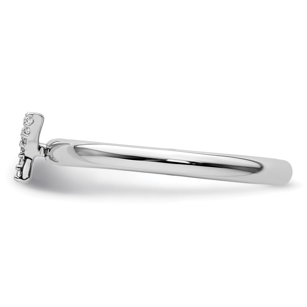 Buy Stylish 14K White Gold Diamond Initial Y Stackable Ring - Affordable Luxury