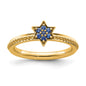 Buy Stylish 14K Gold Stackable Ring with Created Sapphire - Exclusive Design-1
