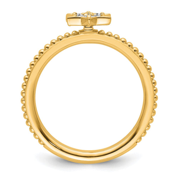 14K Diamond Star Stackable Ring - Style GR1-1011110