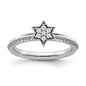 Buy 14K White Gold Diamond Star Stackable Ring - Stylish & Affordable Luxury-1