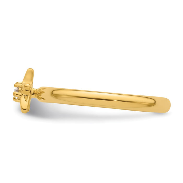 Buy Stylish 14K Gold Stackable Diamond Starfish Ring - Affordable Luxury-3