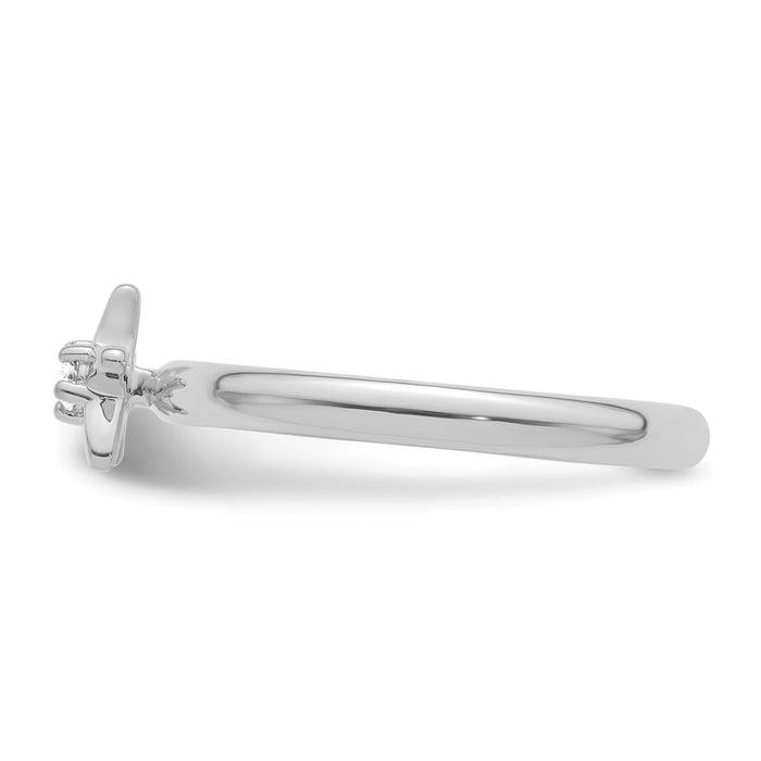 Shop Stylish 14K White Gold Diamond Starfish Ring - High-Quality Stackable Design-3