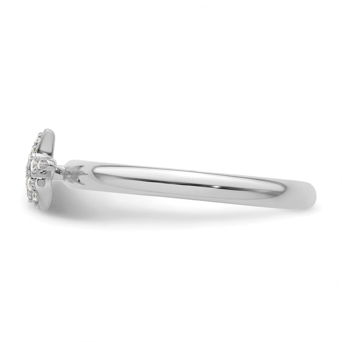 Shop 14K White Gold Diamond Starfish Ring - Stylish Stackable Design, Luxury Value-3
