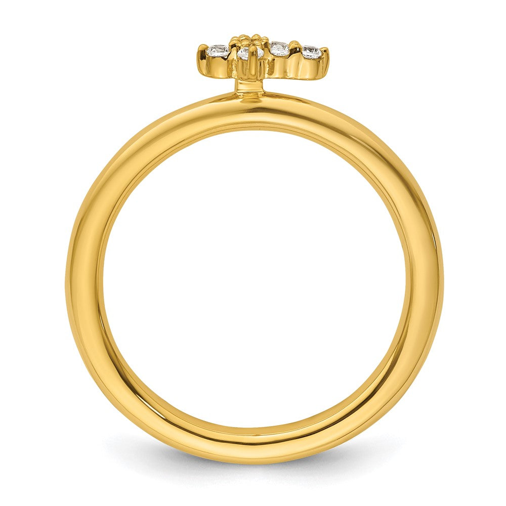 Buy Stylish 14K Diamond Cross Ring - Stackable Expressions, Affordable Luxury