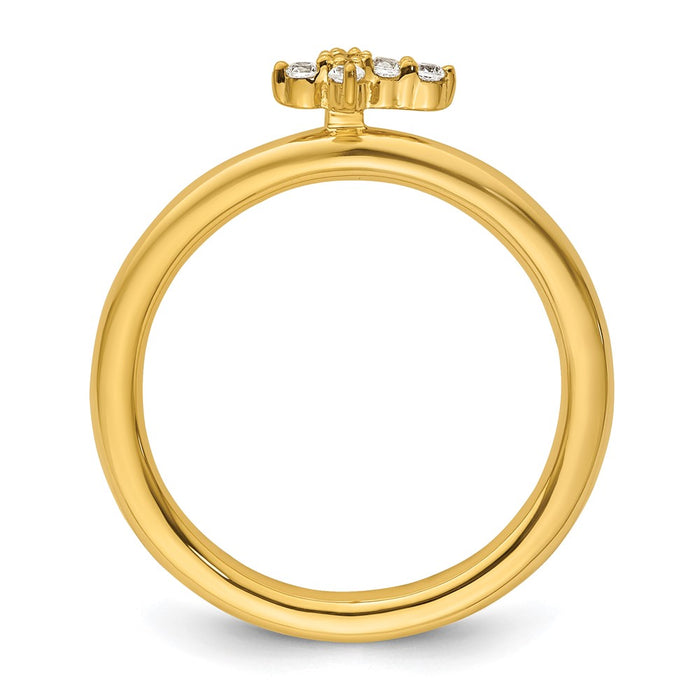Buy Stylish 14K Diamond Cross Ring - Stackable Expressions, Affordable Luxury-2