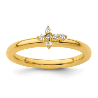 Buy 14K Diamond Cross Ring - Stylish Stackable Expressions, Affordable Luxury