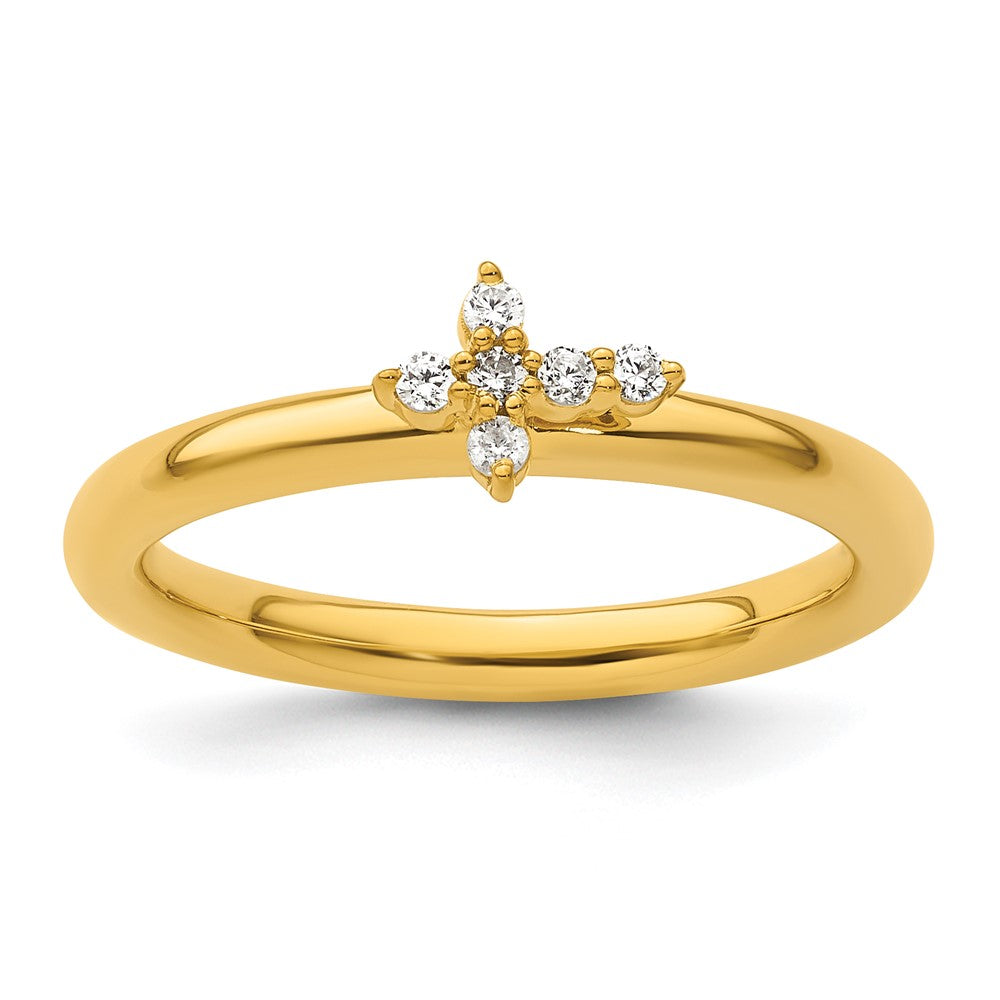 Buy Stylish 14K Diamond Cross Ring - Stackable Expressions, Affordable Luxury