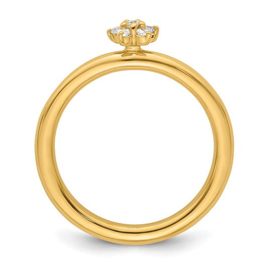 Exclusive 14K Diamond Star Stackable Ring - Stylish & Affordable Luxury