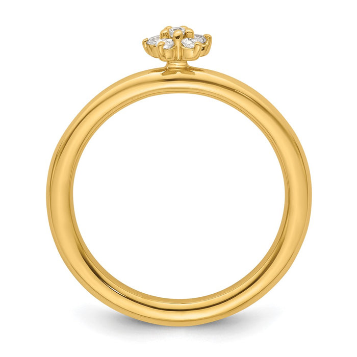Exclusive 14K Diamond Star Stackable Ring - Stylish & Affordable Luxury-2