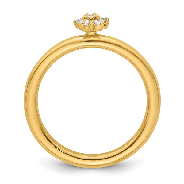 14K Diamond Star Stackable Ring - Style GR1-1019664
