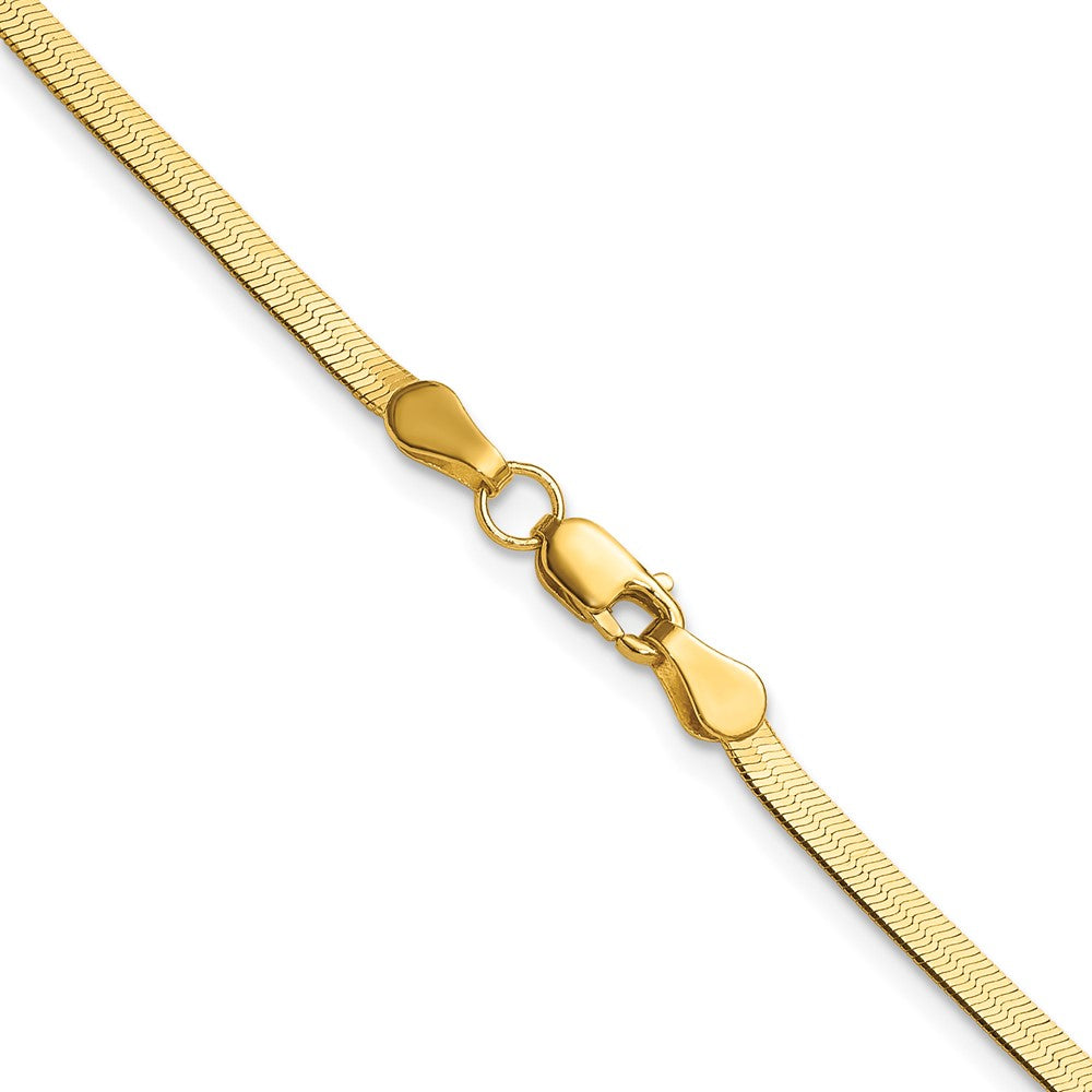 Buy Exclusive 14K Gold 2.5mm Silky Herringbone Necklace - Stylish Luxury