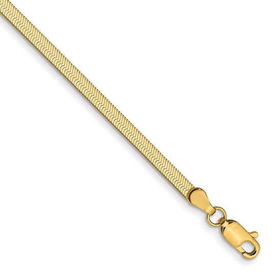 Shop 14K Gold 2.5mm Silky Herringbone Necklace - Stylish Luxury Accessory