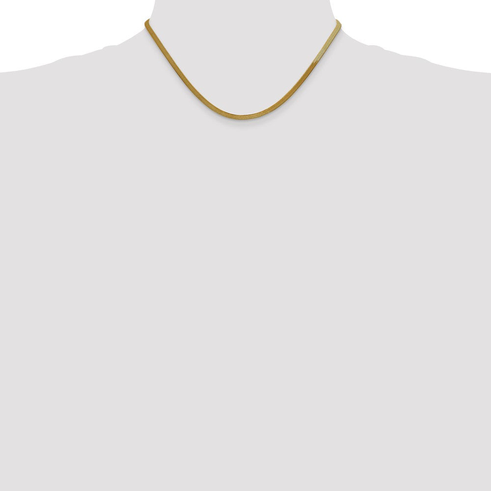 Buy 14K Gold 16-Inch Silky Herringbone Chain - Stylish 3mm Design