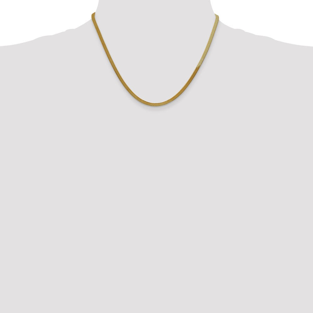Buy High-Quality 14K Gold 18-Inch 3mm Herringbone Chain - Stylish Luxury!