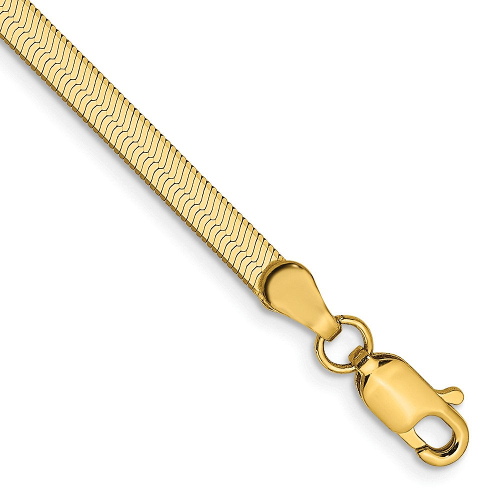 Buy Exclusive 14K Gold 7-Inch Herringbone Bracelet - Stylish 3mm Design