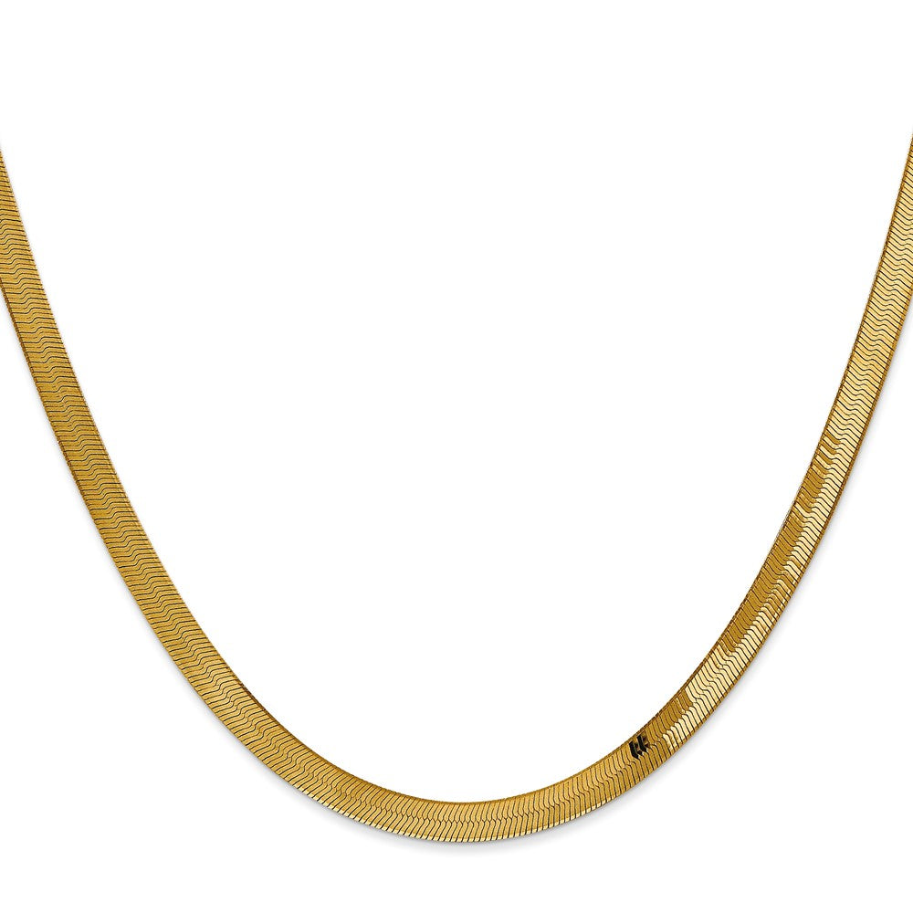Buy Stylish 14K Gold 30-Inch 4mm Herringbone Chain - Luxury Accessory Deal
