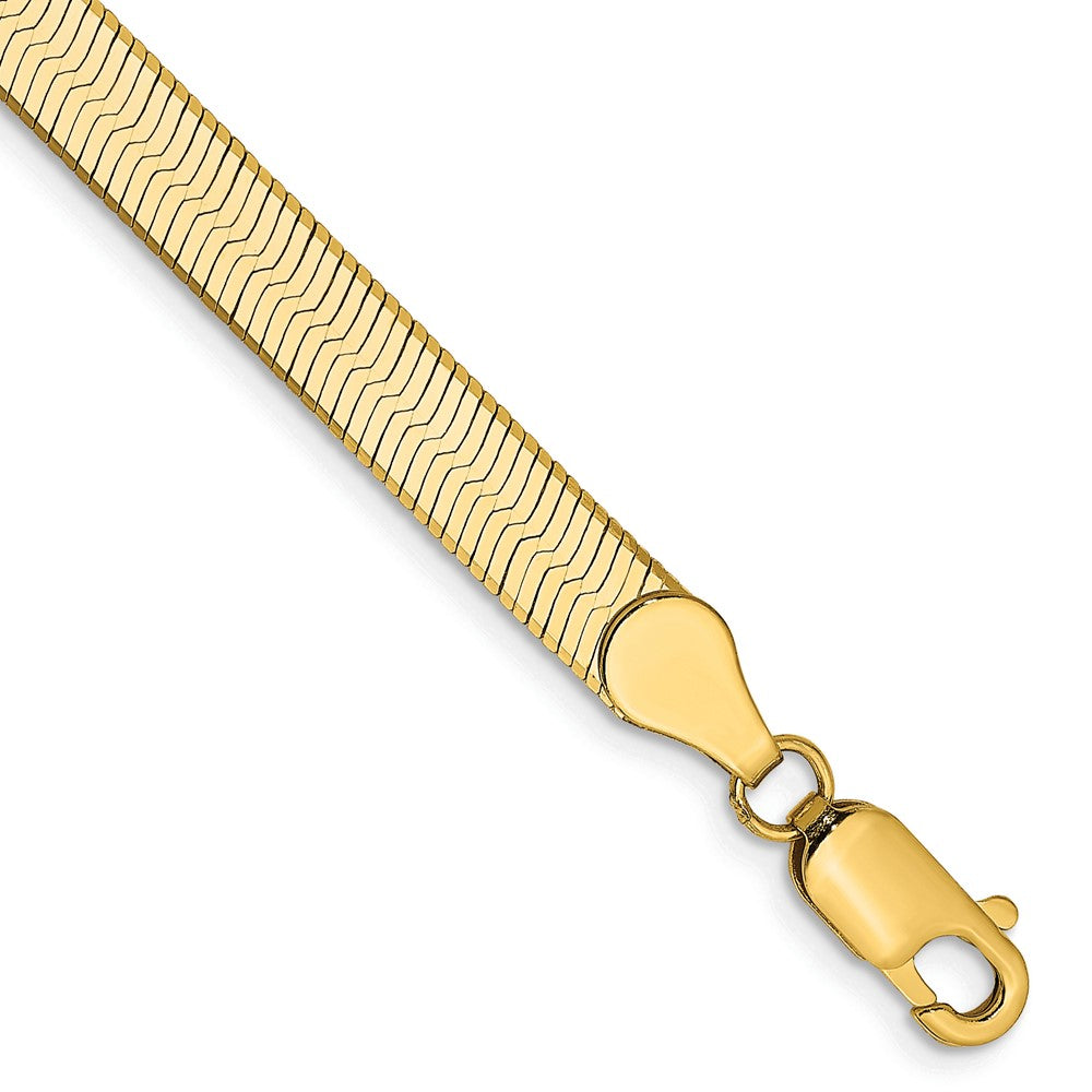 Shop Stylish 14K Gold 7-Inch Herringbone Bracelet - 5mm Luxury Design