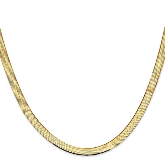 Buy Exclusive 14K Gold 24-Inch 5.5mm Herringbone Chain - Stylish & Durable