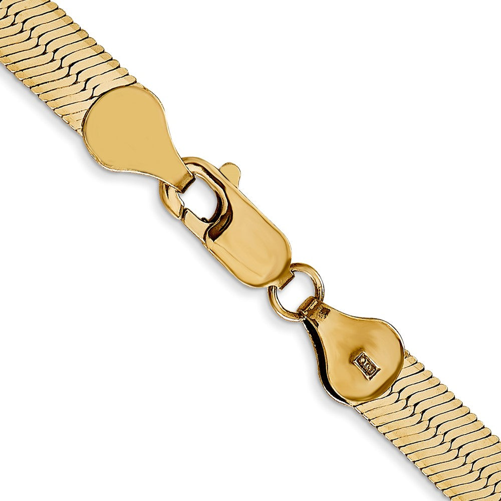Buy Stylish 14K Gold 30-Inch 5.5mm Silky Herringbone Chain - Luxury Value!