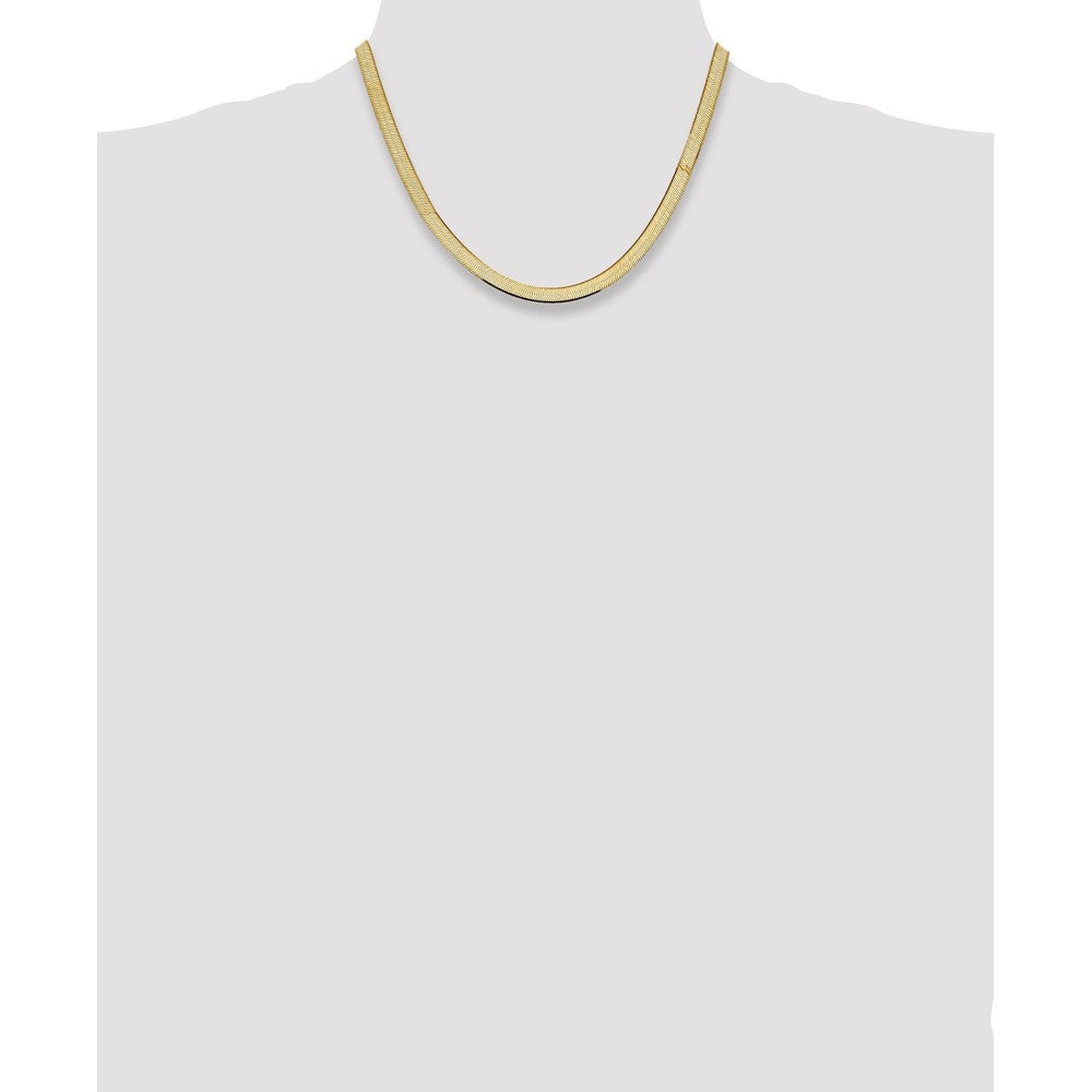 Shop Stylish 14K Gold 18-Inch Herringbone Chain - 5.5mm, Luxury Quality