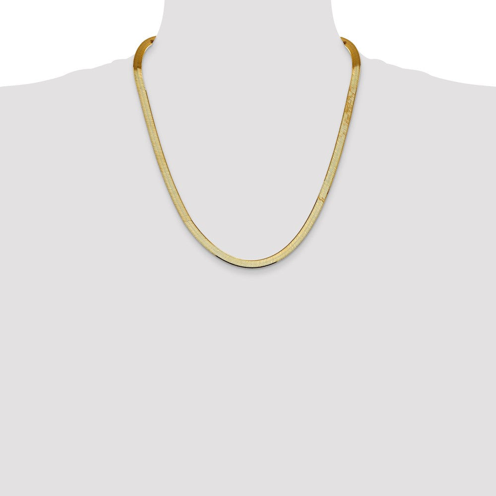 Shop 14K Gold 5.5mm Silky Herringbone Necklace - Stylish Luxury Accessory