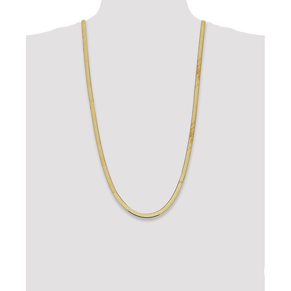 Buy Stylish 14K Gold 30-Inch 5.5mm Silky Herringbone Chain - Luxury Value!