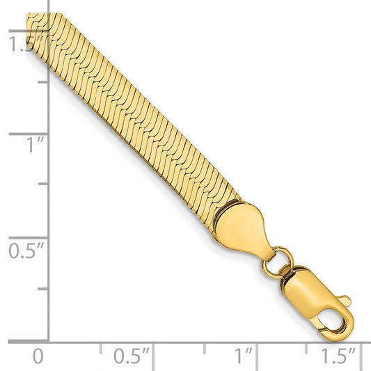 Buy Stylish 14K Gold Silky Herringbone Bracelet 7-Inch 5.5mm - Luxury Value