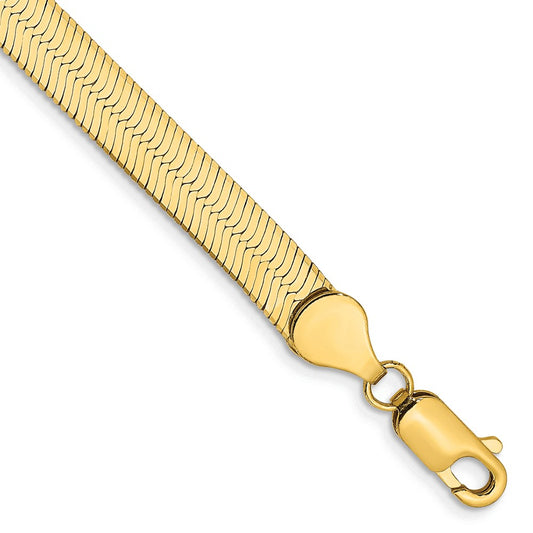 Buy Exclusive 14K Gold 8-Inch Silky Herringbone Bracelet - Stylish & Affordable!