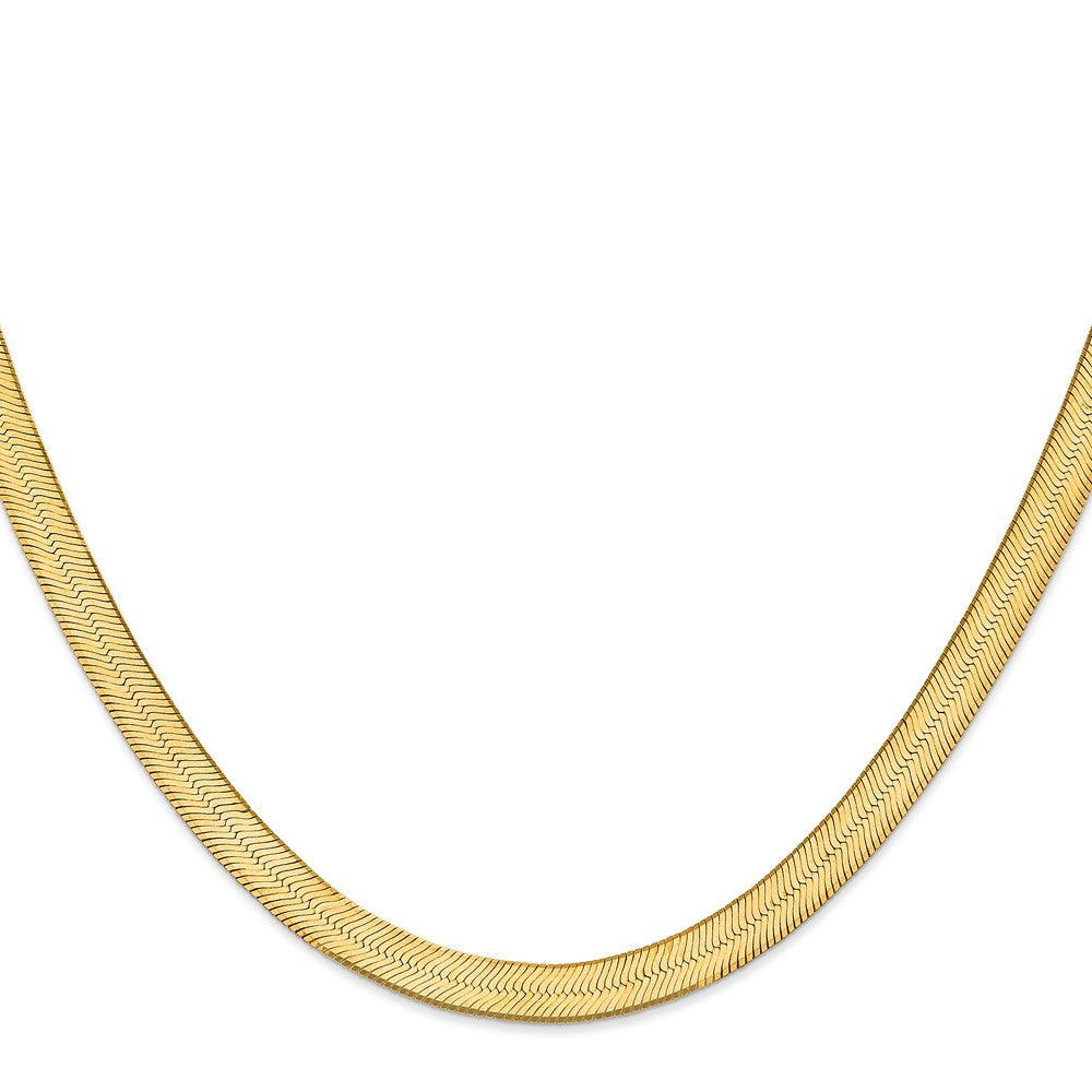 Buy 14K Gold Silky Herringbone Chain 18-Inch, 6.5mm - Stylish Luxury Accessory