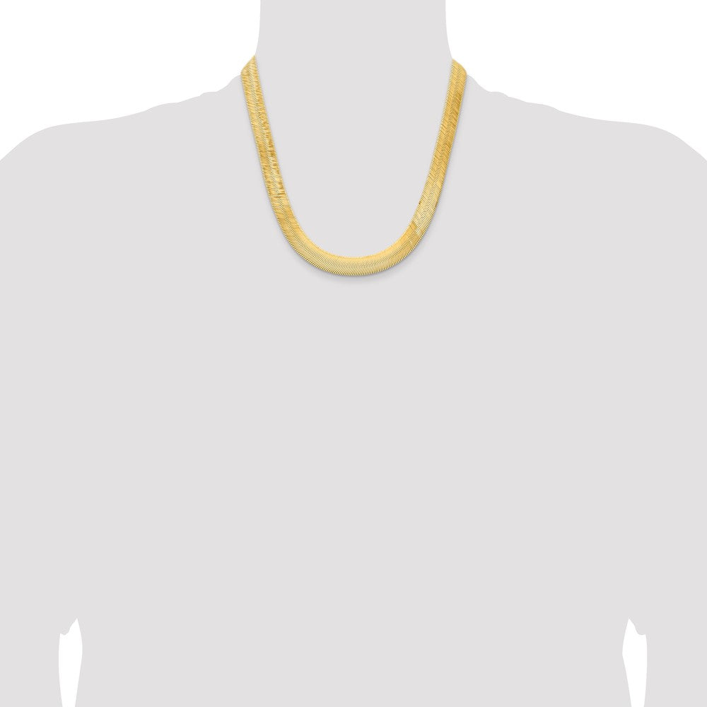 Shop Stylish 14K Gold 20-Inch 10mm Herringbone Chain - Luxury Lobster Clasp