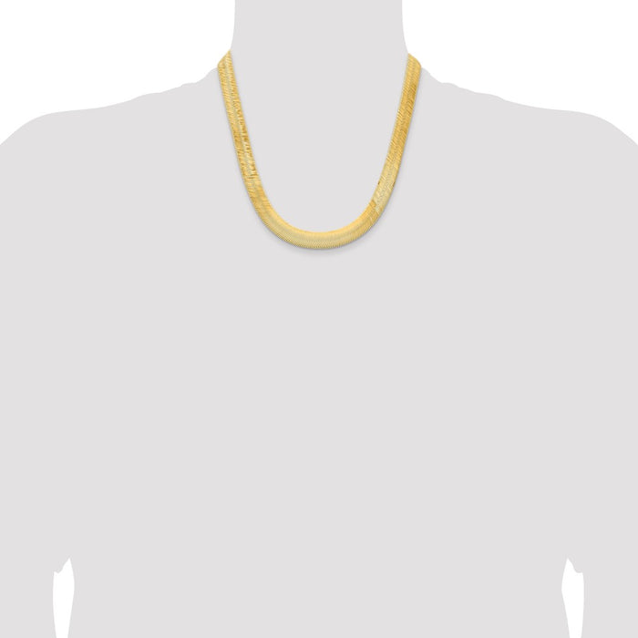 Shop Stylish 14K Gold 20-Inch 10mm Herringbone Chain - Luxury Lobster Clasp-4