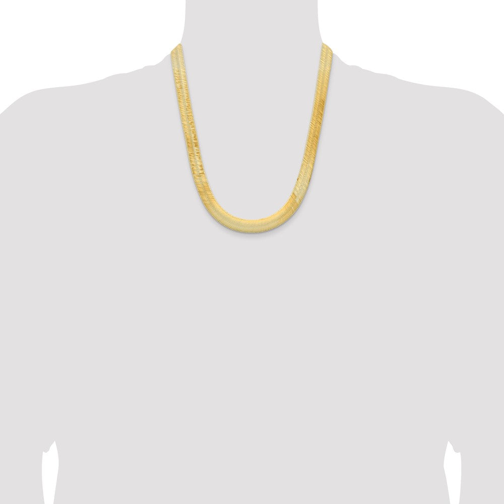 Buy Exclusive 14K Gold 22-Inch 10mm Silky Herringbone Chain - Stylish Value!