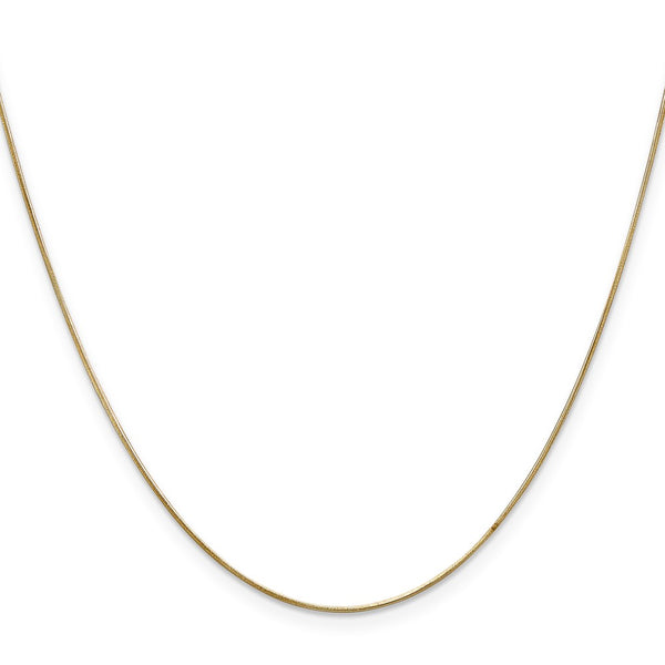 14K Gold 24-Inch .65mm Round Snake Chain