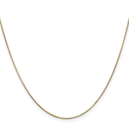 Shop Exclusive 14K Gold 24-Inch .65mm Round Snake Chain - Stylish & Durable