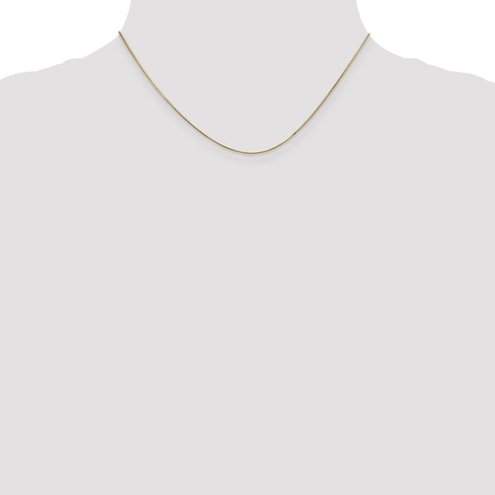 Buy Stylish 14K Gold .65mm Round Snake Chain - 16-Inch Luxury Jewelry-4