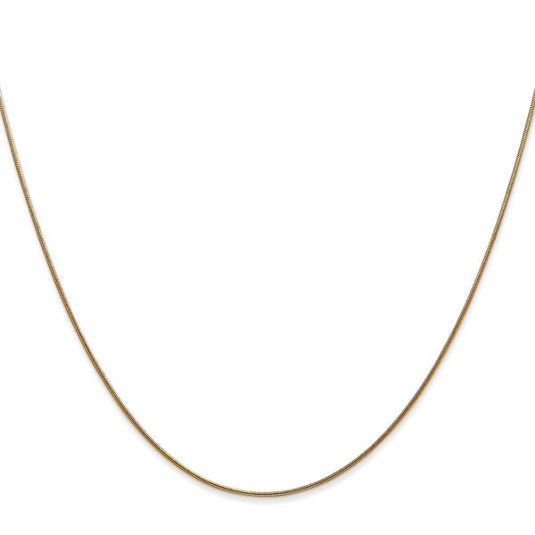 14K Gold 24-Inch Snake Chain - 0.8mm, Lobster Clasp